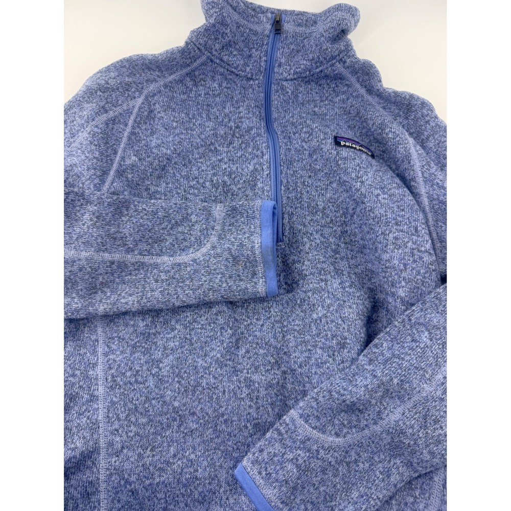 Patagonia Better Sweater 1/4 Zip Pullover Blue Heather Fleece Jacket Womens M